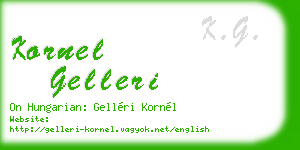 kornel gelleri business card